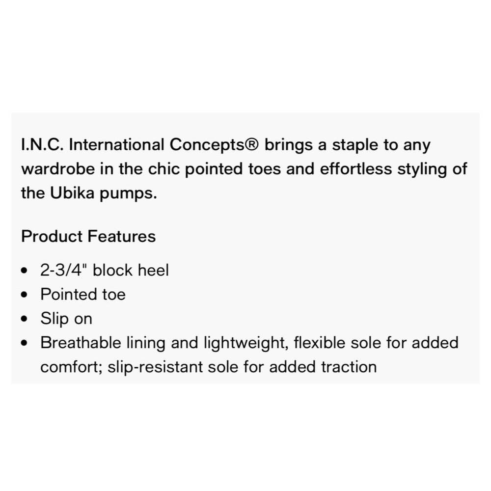 INC Ubika Pumps - Picture 9 of 9